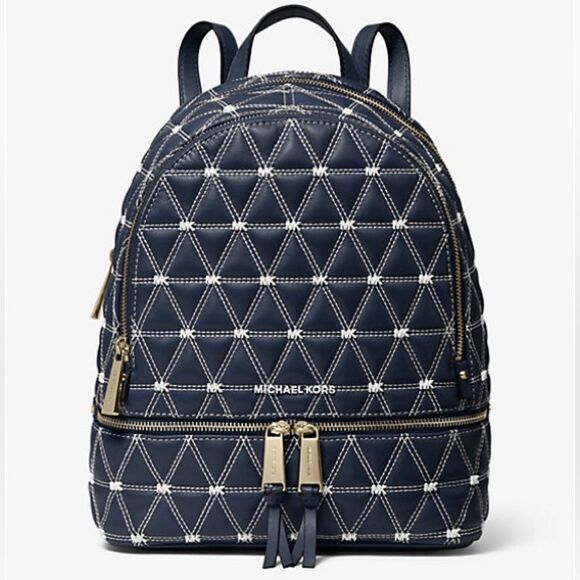 MICHAEL MICHAEL KORS Rhea Medium Quilted Leather Backpack - Picture 1 of 10